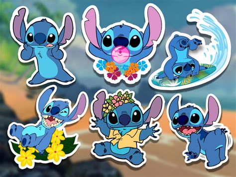 Stitch Sticker Pack/ Disney Lilo Stitch Stickers Disneyland Disney ...