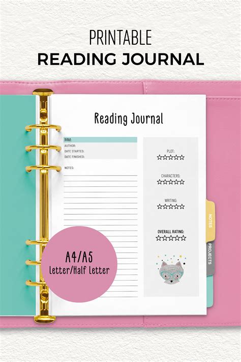 Reading Journal Printable - Printable Word Searches