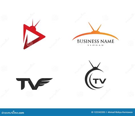 TV logo design stock vector. Illustration of element - 122242205