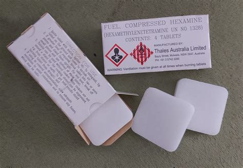 AUSTRALIAN ARMY HEXAMINE TABLETS - CARTON OF 120 PACKETS