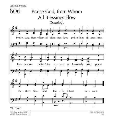 high resolution (1804×1819) from Hymnary.org; "Praise God, From Whom ...