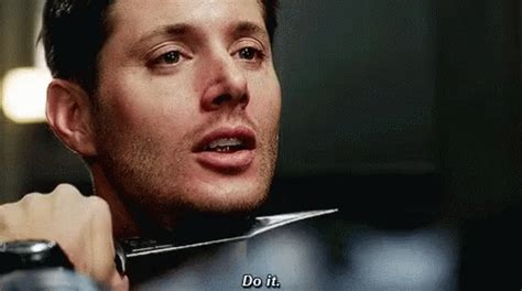 Dean Doit GIF - Dean Doit Knife To Throat - Discover & Share GIFs