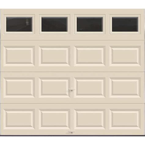 Clopay Classic Steel Short Panel 8 ft x 7 ft Non-Insulated Almond ...