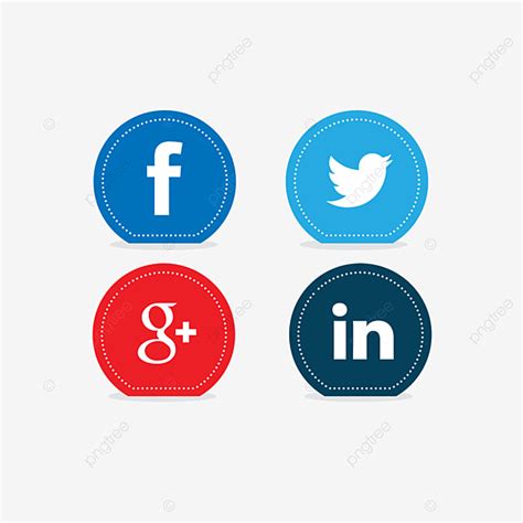 Facebook Twitter Clipart Transparent Background, Social Media Vector ...