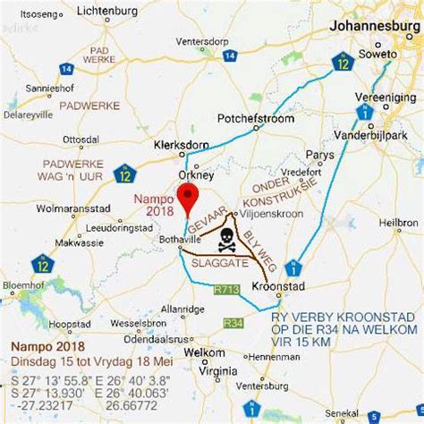 Potchefstroom South Africa Map - Map With Cities