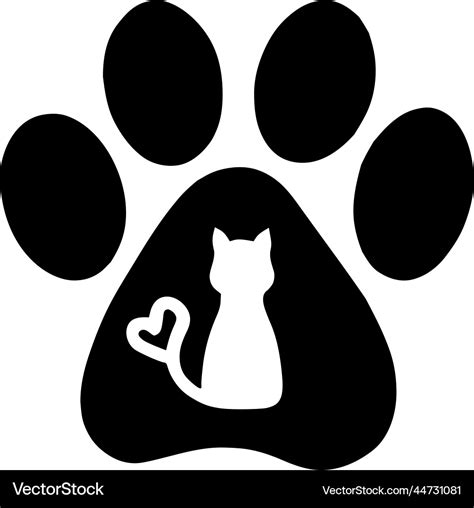 Cat paw icon image Royalty Free Vector Image - VectorStock