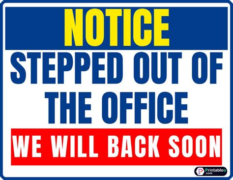 20+ Out Of Office Sign | Download Printable PDFs