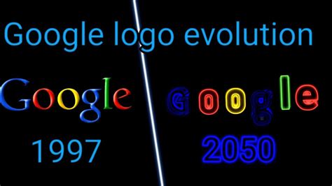 Google logo evolution 1997 - 2050 - YouTube