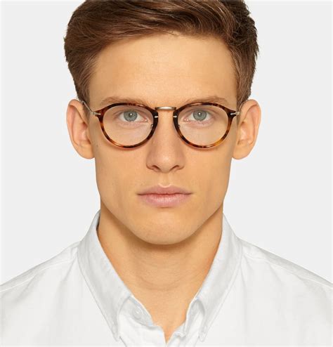 Lyst Persol Round Frame Acetate And Metal Optical | Free Nude Porn Photos