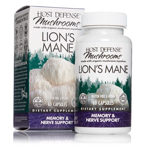 Buy Host Defense, Lion's Mane s, Promotes Mental Clarity, Focus and ...