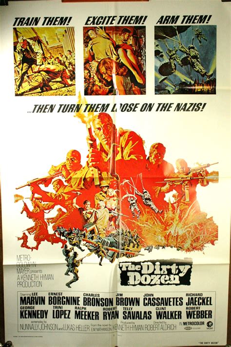 DIRTY DOZEN "1 Sheet" Movie Poster - Original Vintage Movie Posters