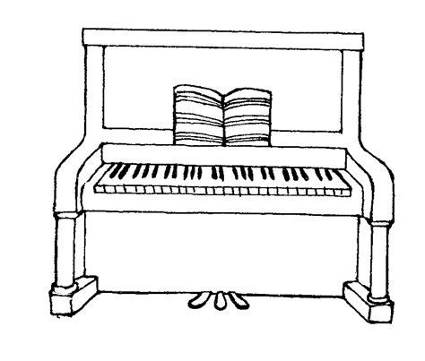 Piano Music Clipart Black And White