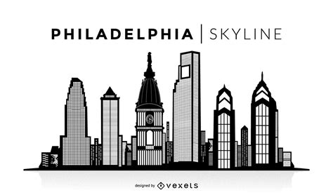 Philadelphia Silhouette Skyline Vector Download