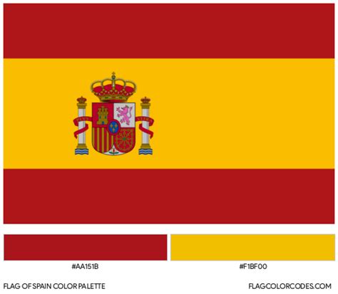 Spain flag color codes