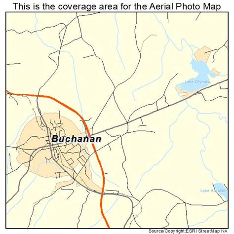 Aerial Photography Map of Buchanan, GA Georgia