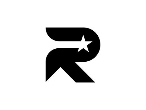 R Star Logo | R star logo, Star logo design, Star logo