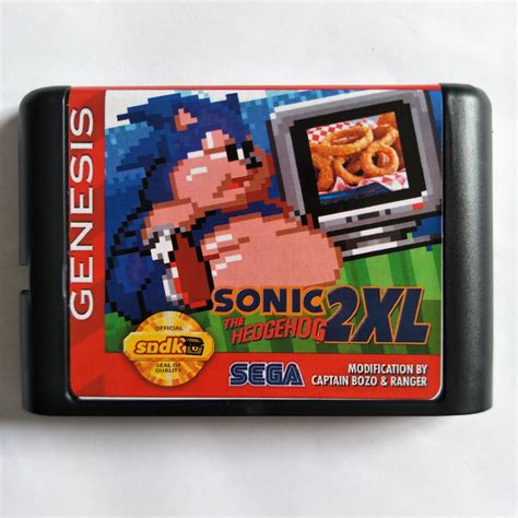 Sonic 2XL Sega Genesis Mega Drive System 16bit - Video Game, Game ...