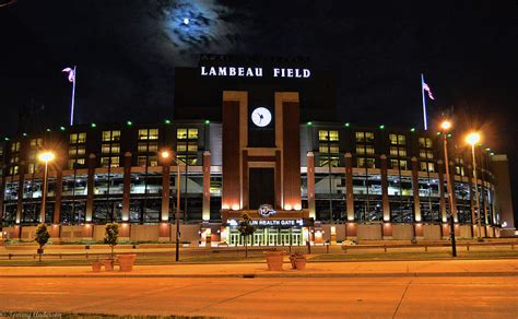 Lambeau Field at Night Photograph by Tommy Anderson - Fine Art America