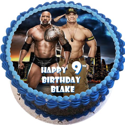 John Cena and The Rock Birthday Cake - Flecks Cakes