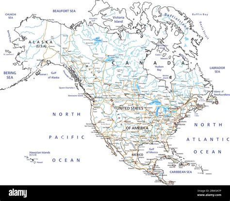 Road Map Of North America