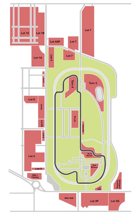 Indianapolis Motor Speedway Parking Lots Seating Chart | Indianapolis ...