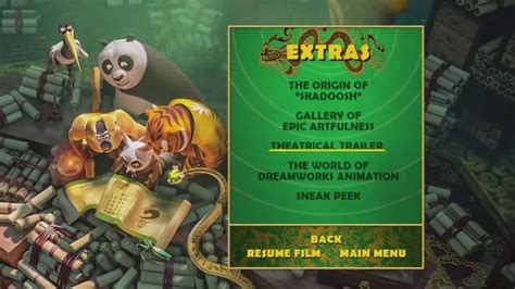 kung fu panda 3 - Extras, Sneak Peek dvd menu HD - YouTube