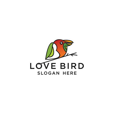 Love bird logo icon vector image 12955402 Vector Art at Vecteezy