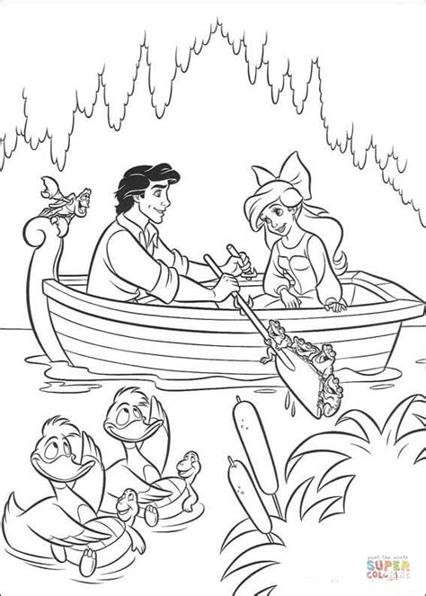 The Prince Eric and Ariel coloring page | Free Printable Coloring Pages