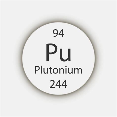 Plutonium symbol. Chemical element of the periodic table. Vector ...