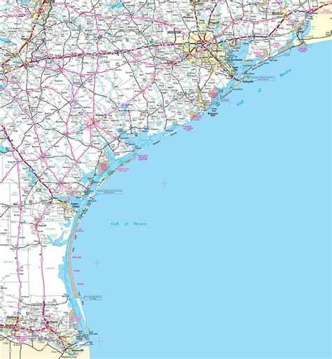 Map Of Texas Coast - South Texas Cities Map - Printable Maps