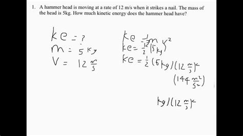 Kinetic energy formula video - YouTube