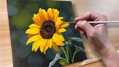 Acrylic Sunflower Painting