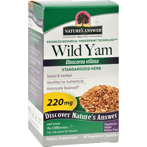 Nature's Answer Wild Yam Root Extract - 60 Vegetarian Capsules | Wild ...