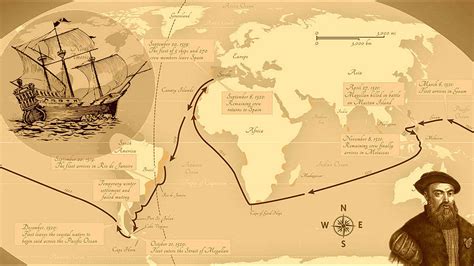 Image Of A Map Of The Route Of Ferdinand Magellan - Inter disciplina