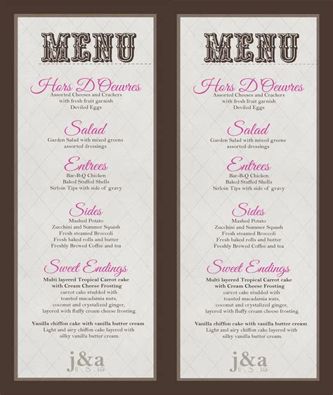 Pin by Dana on Wedding and Party Inspiration | Wedding buffet menu ...