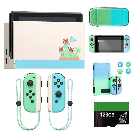 Nintendo Switch Animal Crossing: New Horizons Edition with Green and ...