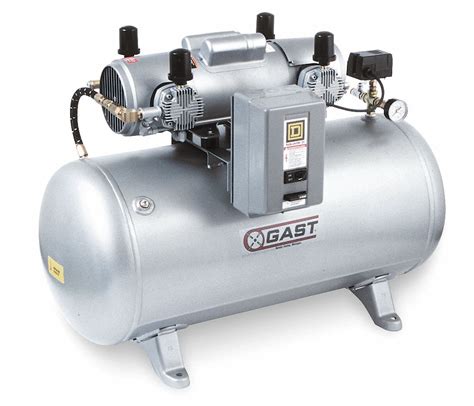 GAST, 1.5 hp, 1 Stage, Electric Air Compressor - 5Z676|7HDD-70TA-M750X ...