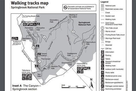 Springbrook National Park Map - Downtown Albany New York Map