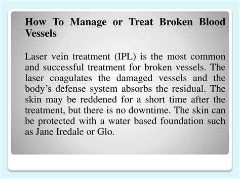 PPT - Treating Broken Blood Vessels on the Face PowerPoint Presentation ...