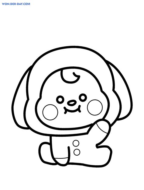 BT21 Cooky Coloring Page