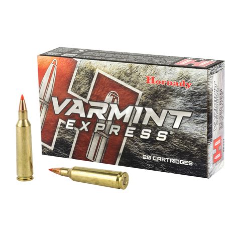 Hornady Varmint Express 22-250 Remington 55 Grain V-MAX 20 Rounds ...