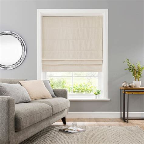 Luna Natural Blackout Roman Blind | Dunelm