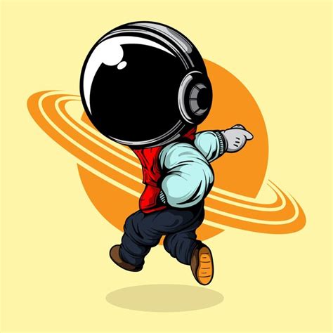 Premium Vector | DANCING ASTRONAUT