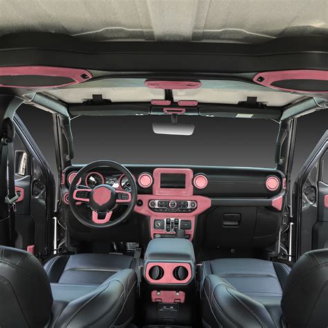 17pcs Interior Decoration Cover Trim Accessories For Jeep Wrangler JL ...