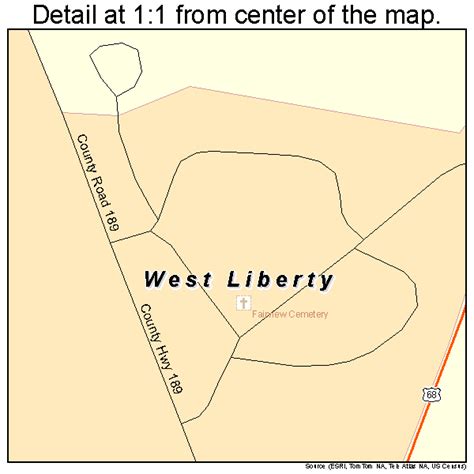 West Liberty Ohio Street Map 3983734