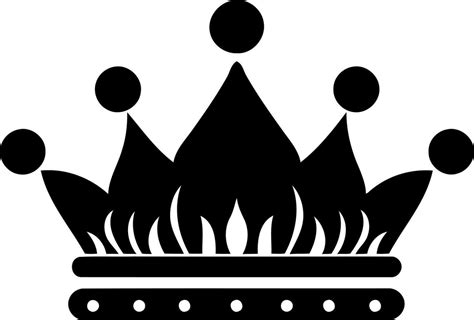 black and white silhouette crown object 23632570 Vector Art at Vecteezy