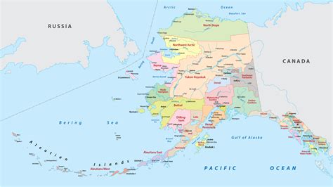 Alaska Counties/Boroughs Map | Mappr