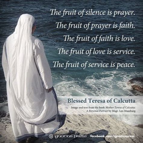 Mother Teresa Quote On Prayer | The fruit of silence is prayer – Mother ...