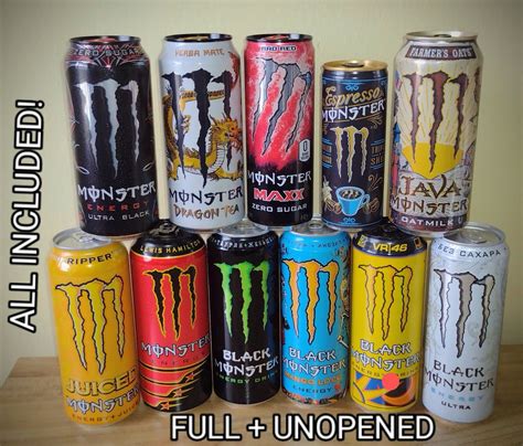 Buy RARE! Set of 11 Discontinued MONSTER ENERGY DRINK Flavors! FULL ...