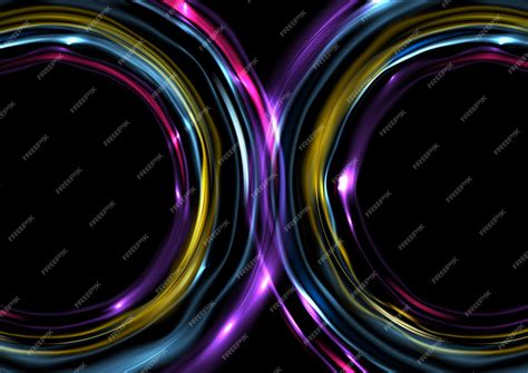 Premium Vector | Colorful glowing electric neon abstract background ...